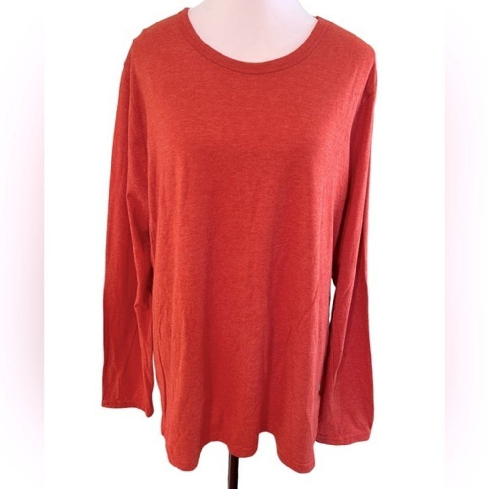 New Burnt Orange Long Sleeved Shirt by Time and Tru - Size XXL